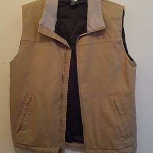north face canvas vest